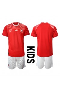 Sveits Babyklær Hjemme Fotballdrakt til barn VM 2022 Korte ermer (+ Korte bukser)